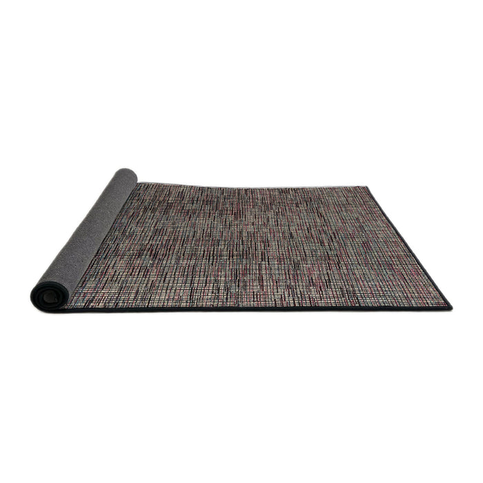 Sideview of Abstract Burgundy Brown Modern Rug, abs4611