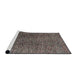 Sideview of Machine Washable Abstract Burgundy Brown Rug, wshabs4611