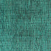 Square Abstract Turquoise Modern Rug, abs4611turq