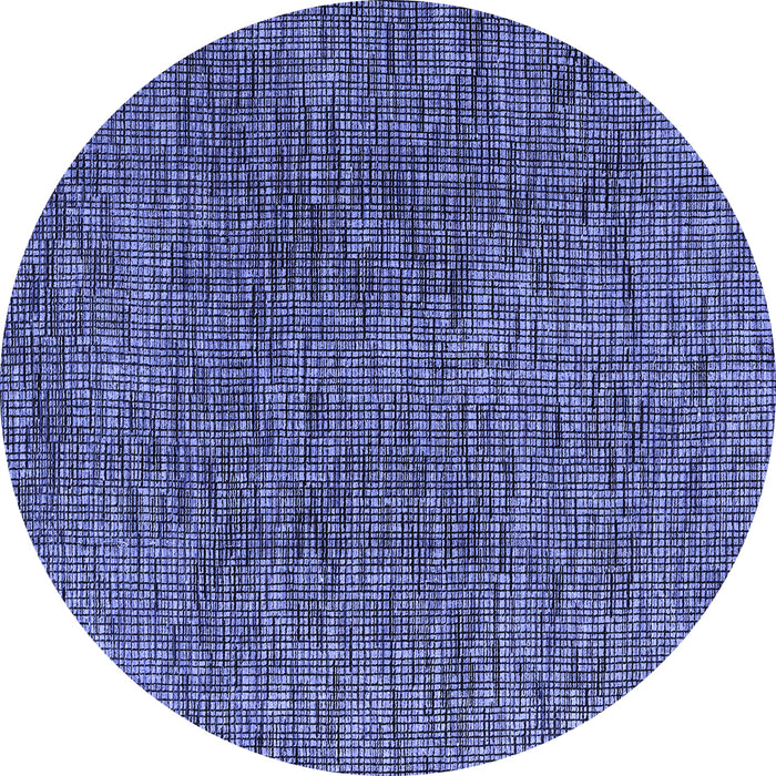 Round Abstract Blue Modern Rug, abs4611blu