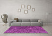 Machine Washable Abstract Pink Modern Rug in a Living Room, wshabs4611pnk