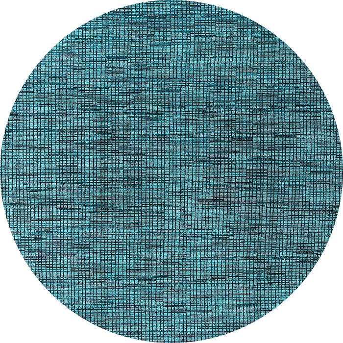 Round Abstract Light Blue Modern Rug, abs4611lblu