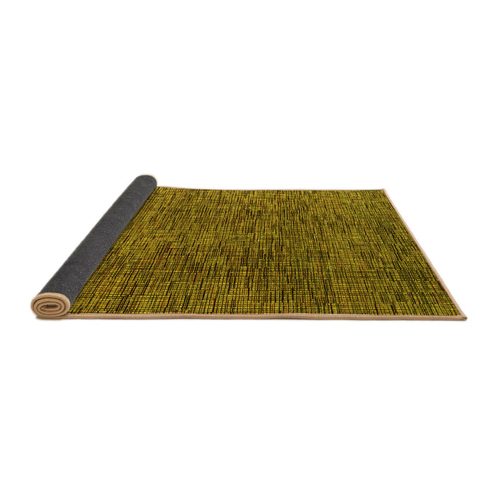 Sideview of Abstract Yellow Modern Rug, abs4611yw