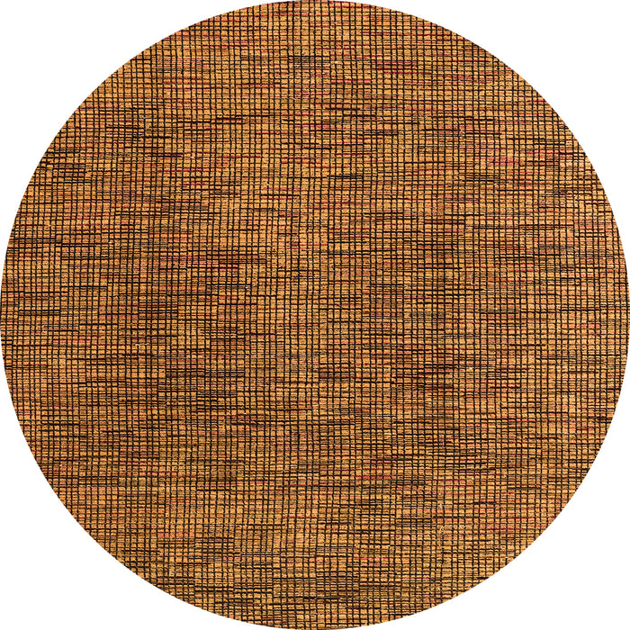 Round Abstract Orange Modern Rug, abs4611org