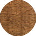 Round Abstract Orange Modern Rug, abs4611org