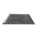 Sideview of Machine Washable Abstract Gray Modern Rug, wshabs4611gry