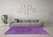 Machine Washable Abstract Purple Modern Area Rugs in a Living Room, wshabs4611pur