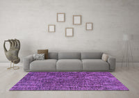 Machine Washable Abstract Purple Modern Rug, wshabs4611pur