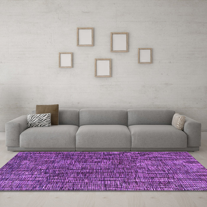 Machine Washable Abstract Purple Modern Area Rugs in a Living Room, wshabs4611pur