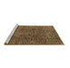 Sideview of Machine Washable Abstract Brown Modern Rug, wshabs4611brn