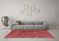 Machine Washable Abstract Red Modern Rug, wshabs4611red