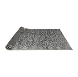 Sideview of Abstract Gray Modern Rug, abs4612gry