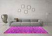 Machine Washable Abstract Pink Modern Rug in a Living Room, wshabs4612pnk