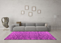 Machine Washable Abstract Pink Modern Rug, wshabs4612pnk