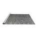 Sideview of Machine Washable Abstract Gray Modern Rug, wshabs4612gry