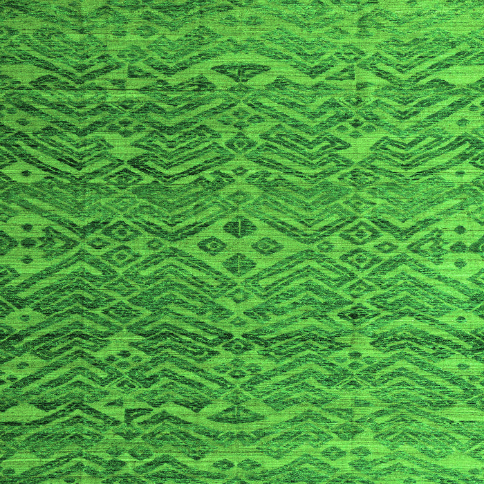 Square Machine Washable Abstract Green Modern Area Rugs, wshabs4612grn