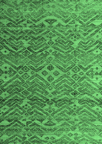 Abstract Emerald Green Modern Rug, abs4612emgrn