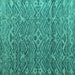 Square Abstract Turquoise Modern Rug, abs4612turq