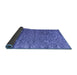 Sideview of Abstract Blue Modern Rug, abs4612blu