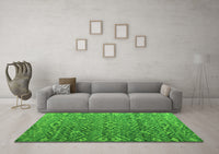 Machine Washable Abstract Green Modern Rug, wshabs4612grn