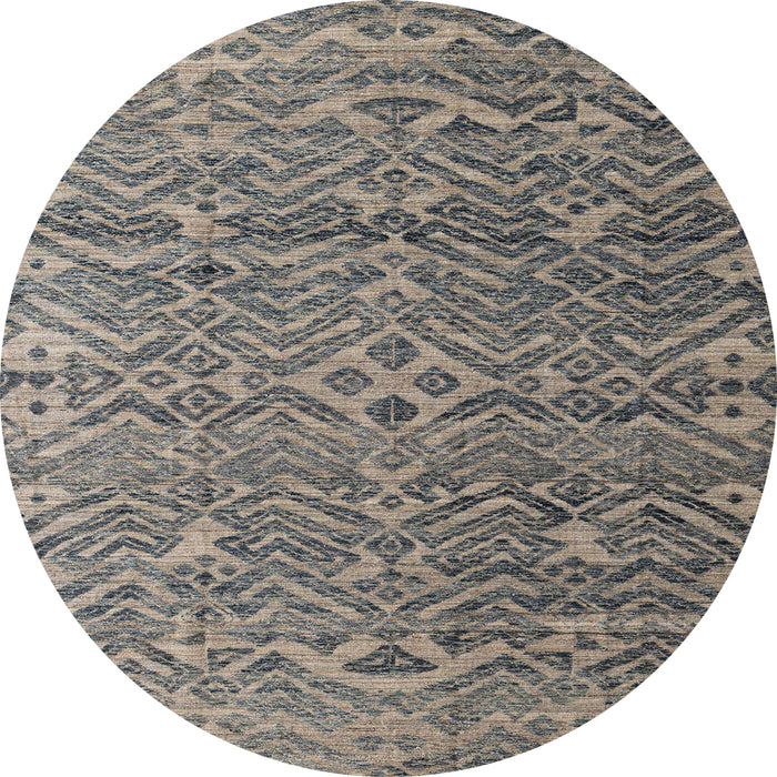 Round Machine Washable Abstract Rosy Pink Rug, wshabs4612