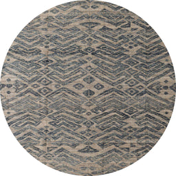 Round Abstract Pink Modern Rug, abs4612
