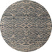 Round Abstract Pink Modern Rug, abs4612