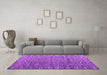 Machine Washable Abstract Purple Modern Area Rugs in a Living Room, wshabs4612pur