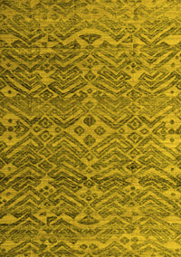 Abstract Yellow Modern Rug, abs4612yw