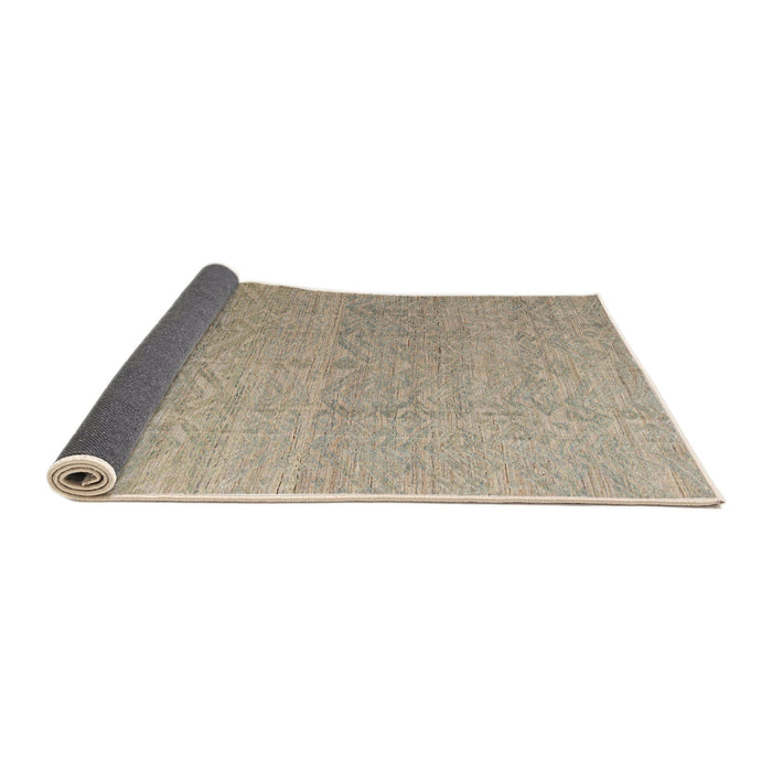 Sideview of Abstract Dark Almond Brown Modern Rug, abs4613