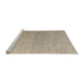 Sideview of Machine Washable Abstract Dark Almond Brown Rug, wshabs4613