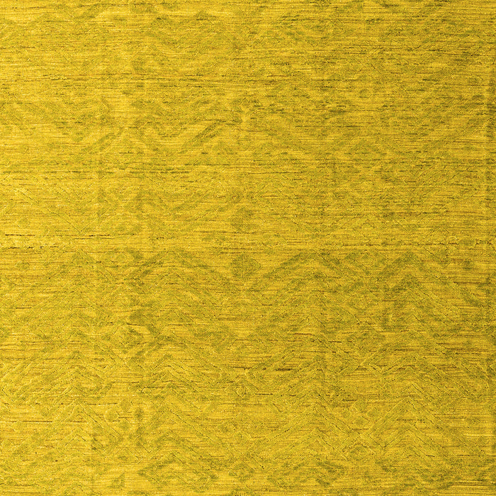 Machine Washable Abstract Yellow Modern Rug, wshabs4613yw
