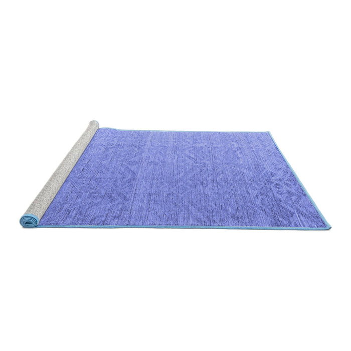 Sideview of Machine Washable Abstract Blue Modern Rug, wshabs4613blu
