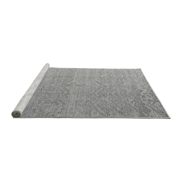 Sideview of Machine Washable Abstract Gray Modern Rug, wshabs4613gry