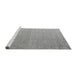 Sideview of Machine Washable Abstract Gray Modern Rug, wshabs4613gry