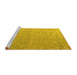 Sideview of Machine Washable Abstract Yellow Modern Rug, wshabs4613yw