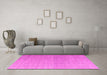 Machine Washable Abstract Pink Modern Rug in a Living Room, wshabs4613pnk