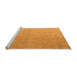 Sideview of Machine Washable Abstract Orange Modern Area Rugs, wshabs4613org