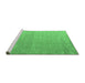 Sideview of Machine Washable Abstract Emerald Green Modern Area Rugs, wshabs4613emgrn