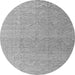 Round Machine Washable Abstract Gray Modern Rug, wshabs4613gry