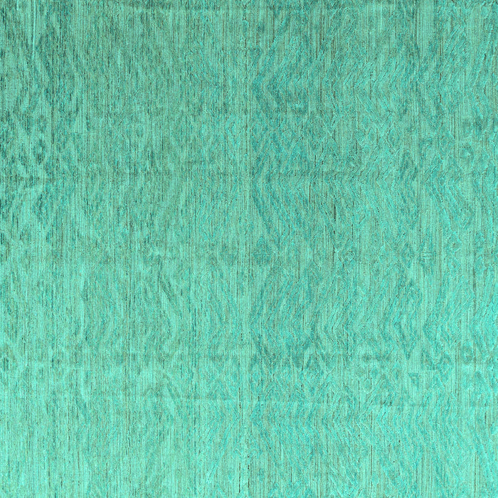 Square Machine Washable Abstract Turquoise Modern Area Rugs, wshabs4613turq