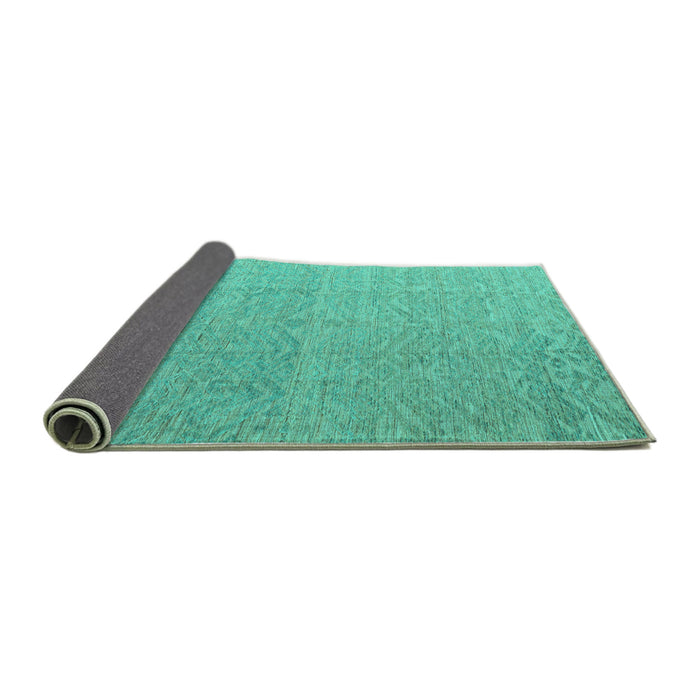 Sideview of Abstract Turquoise Modern Rug, abs4613turq