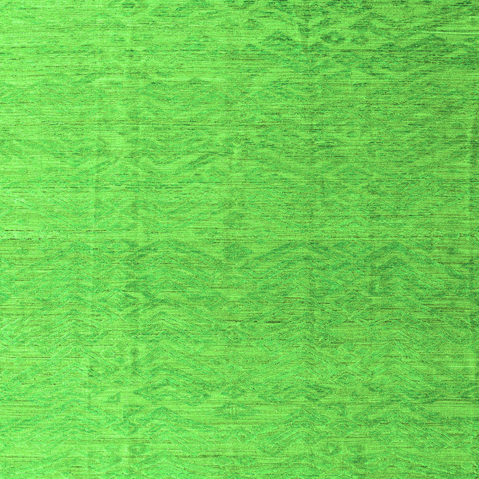 Square Machine Washable Abstract Green Modern Area Rugs, wshabs4613grn