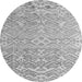 Round Machine Washable Abstract Gray Modern Rug, wshabs4614gry