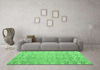 Machine Washable Abstract Emerald Green Modern Rug, wshabs4614emgrn