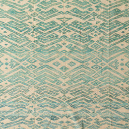 Square Machine Washable Abstract Green Rug, wshabs4614