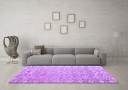 Machine Washable Abstract Purple Modern Area Rugs in a Living Room, wshabs4614pur