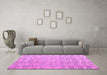 Machine Washable Abstract Pink Modern Rug in a Living Room, wshabs4614pnk