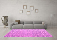 Machine Washable Abstract Pink Modern Rug, wshabs4614pnk