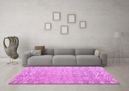 Machine Washable Abstract Pink Modern Rug in a Living Room, wshabs4614pnk